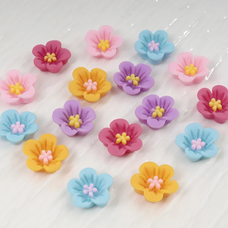 Resin Art Earrings Material - 50 pçs mini flor arte do
