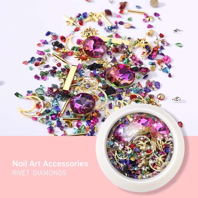 Resin Art Stone - Resina Pedras Jóias Metal Rivet Diamante