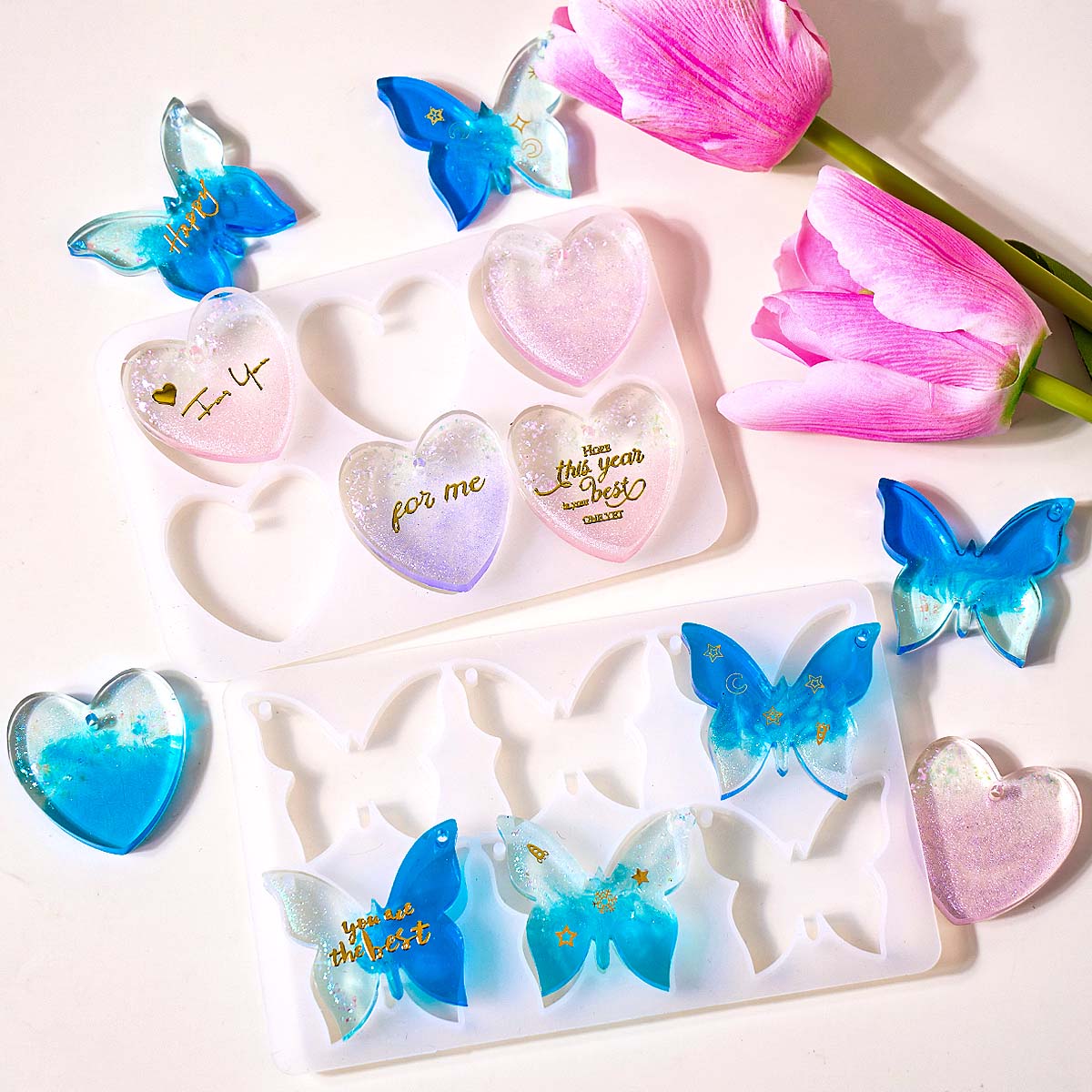 Resin Art Tools - Molde de Silicone para Brincos com