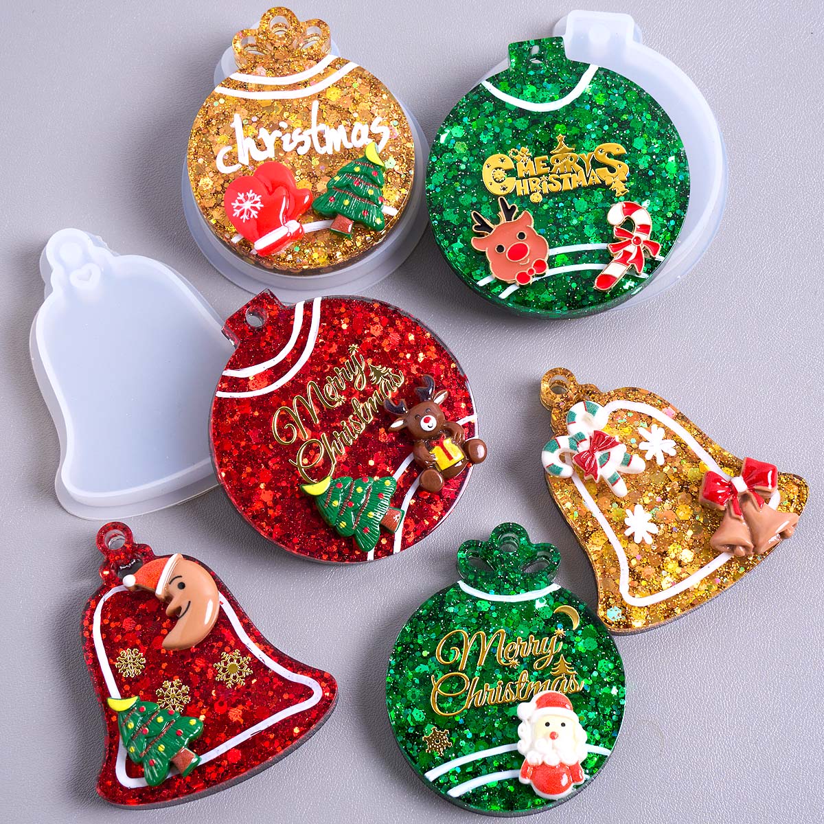 Resin Art Tools - Etiqueta de natal pingente molde de