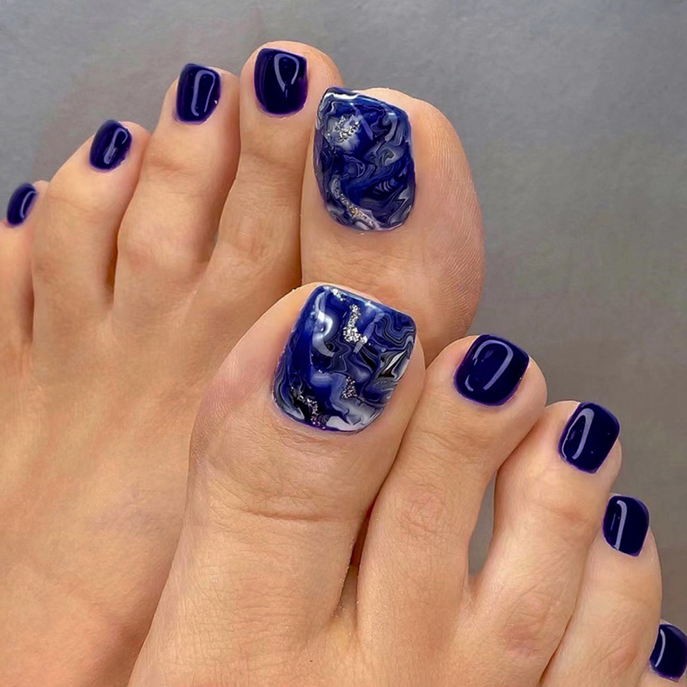 24 pçs brilhante azul unhas fa - Resin Art And Deco avaliação e preço