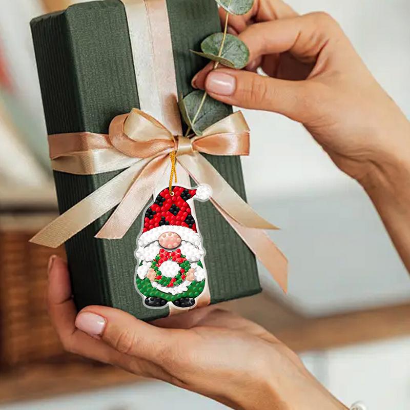 Natal arte pintura pingente, 5 - Resin Art A Keychain avaliação e preço