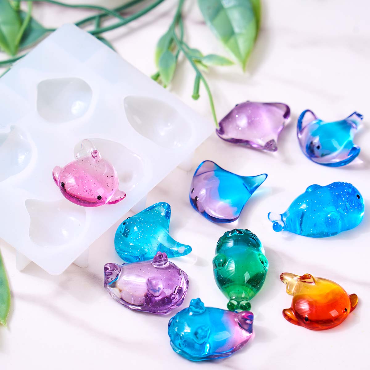 Molde de Silicone 3D de Raia M - Resin Art A Keychain avaliação e preço