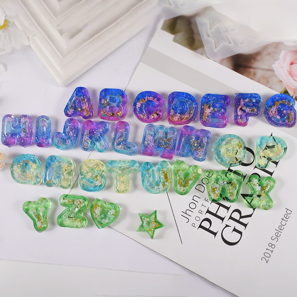 Molde de Silicone DIY para Art - Resin Art Letter Keychain avaliação e preço