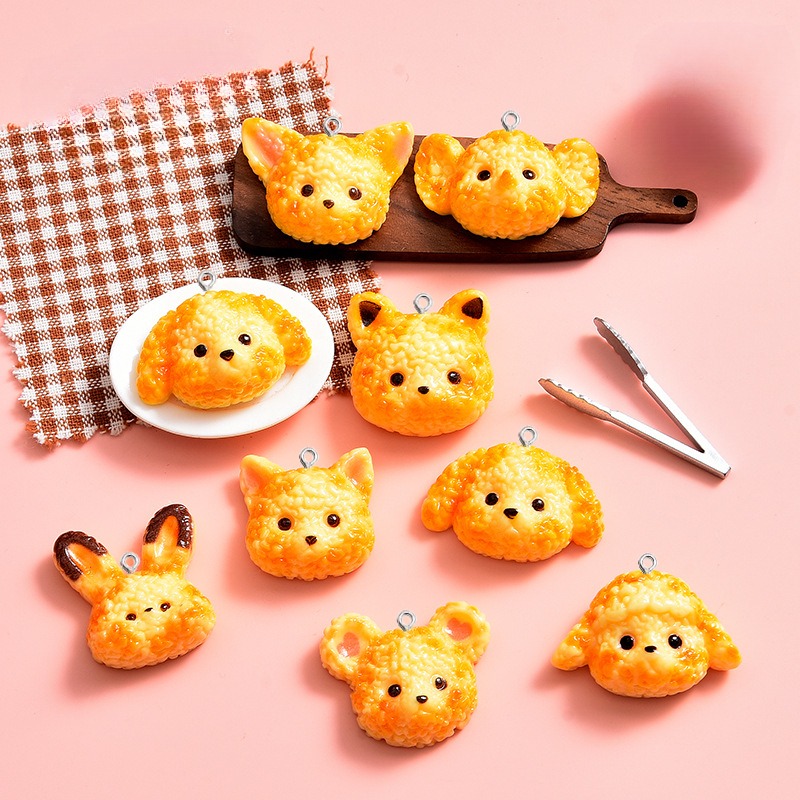 10 pçs dos desenhos animados b - Resin Art Earrings Material avaliação e preço